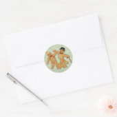 Gingerbread Trio 2 Ronde Sticker (Envelop)