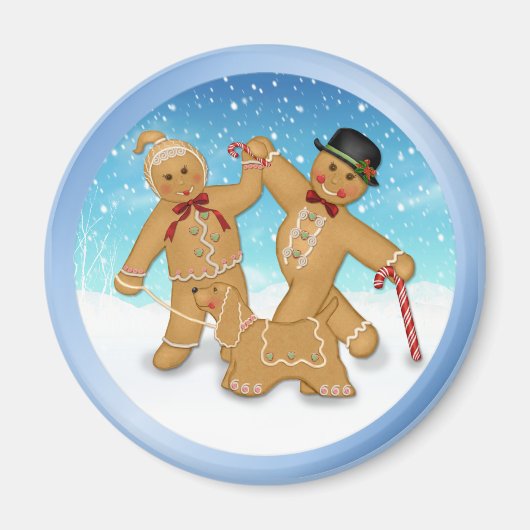 Gingerbread Trio Magneet (Voorkant)