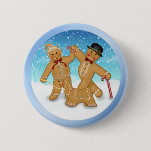 Gingerbread Trio Ronde Button 5,7 Cm