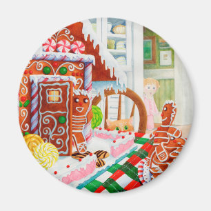 GINGERBREAD VERRASSING Ronde Magneet