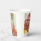 GINGERBREAD VERRASSINGSPAPIER Cups Papieren Bekers (Links)