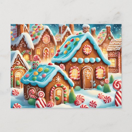 gingerbread village briefkaart (Voorkant)