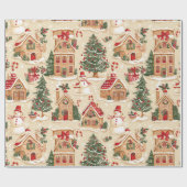 Gingerbread Village  Cadeaupapier (Vlak)