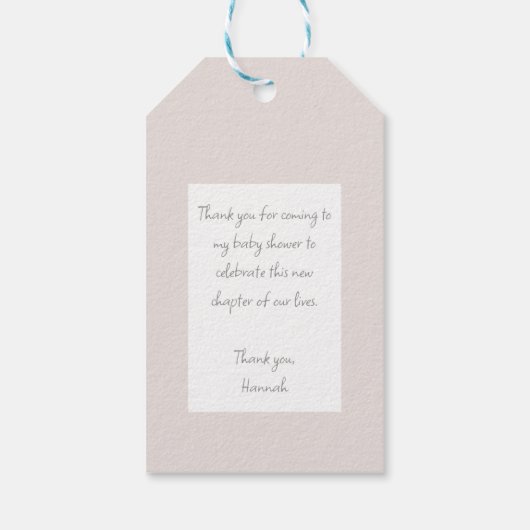 Gingerbread Village Monogram Cadeaulabel (Achterkant)