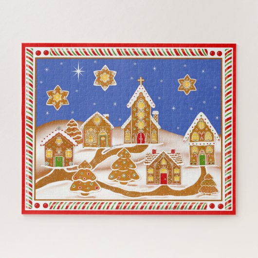 Gingerbread Village puzzel (Horizontaal)