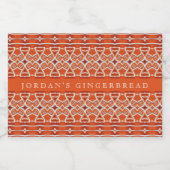 GINGERBREAD Voedselcontainer Label / Horizontaal Etiket (Enkel label)