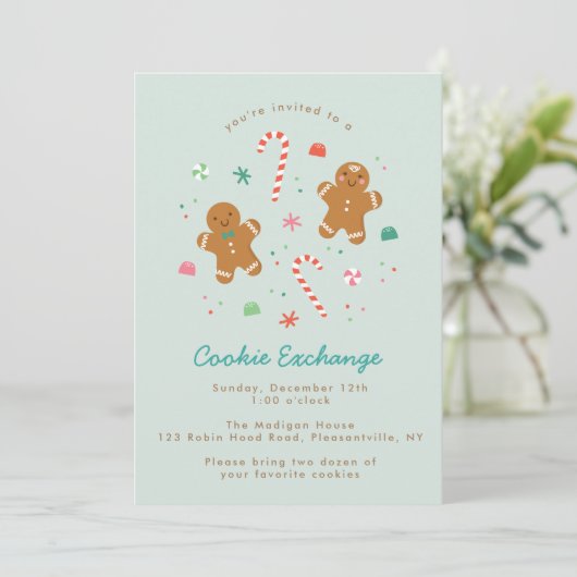 Gingerbread Wings invitation (Debout devant)