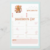 Gingerbread Wishes Boerderij Recept Pagina (Achterkant)