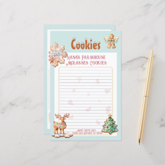 Gingerbread Wishes Boerderij Recept Pagina (Voorkant / Achterkant in situ)