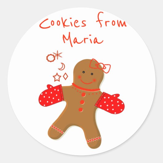 Gingerbread Zelfgemaakt Bakkerij Label (Voorkant)