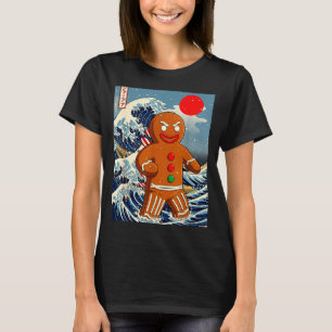 Gingerbread-zilla Vintage Japanse Kunst Grappige K T-shirt