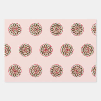 Gingerbreadhuis Scandi volks kunst mandala Inpakpapier Vel