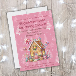 Gingerbreadhuis Versier Wedstrijd Kaart