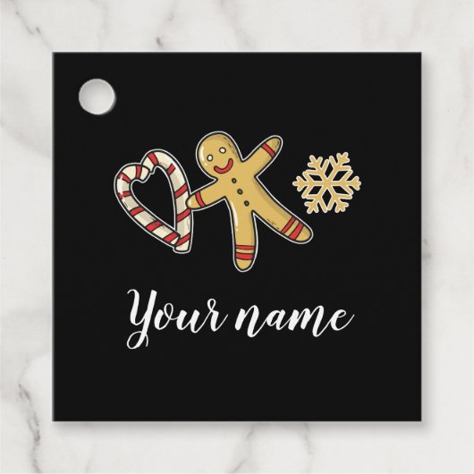 Gingerbreadman Love Bedankjes Labels (Voorkant)
