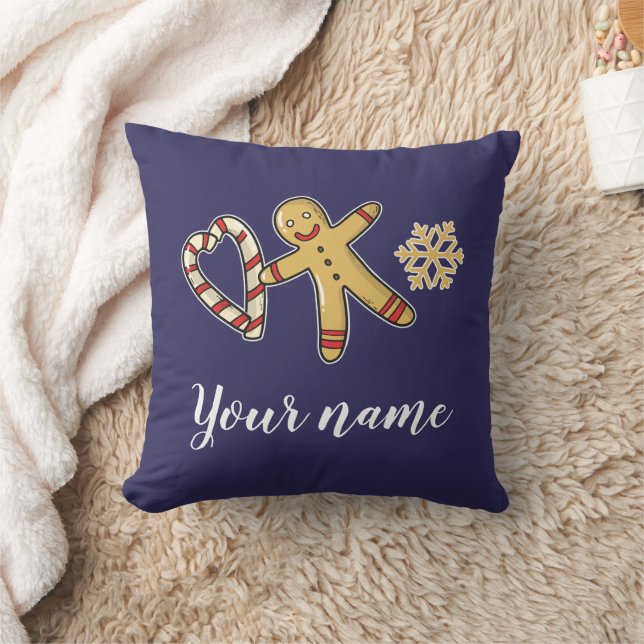 Gingerbreadman Love Sierkussen (Deken)