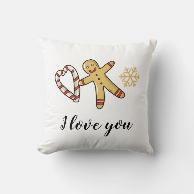 Gingerbreadman Love Sierkussen (Voorkant)