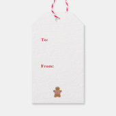 Gingerbred Man Holiday Gift Label Cadeaulabel (Achterkant)