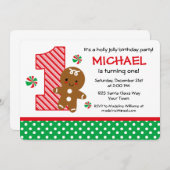 GingerBrooBoy 1st Birthday Kaart (Voorkant / Achterkant)