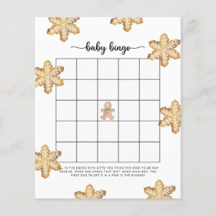 Gingerbrood Baby shower bingo