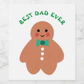Gingerbrood | Beste vader ooit aangepaste foto Wijn Etiket (Enkel label)