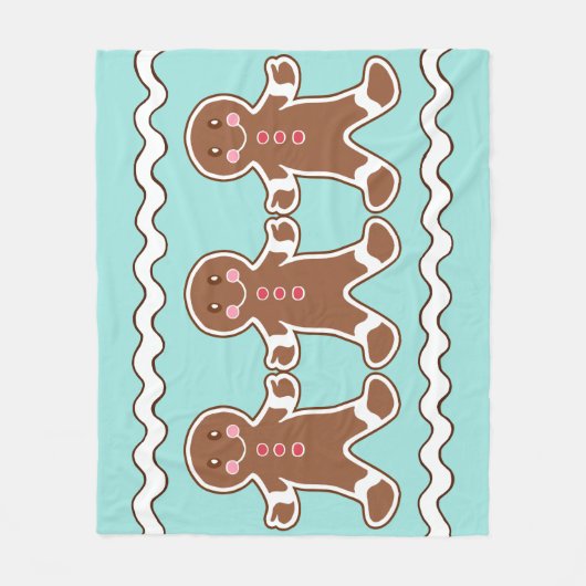 GingerBrood Boys Fleece Blanket (Voorkant)
