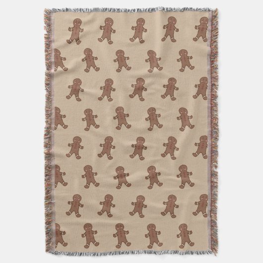GingerBrood Boys Throw Blanket Deken (Voorkant Verticaal)