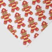 Gingerbrood brandweerman | Weefselpapier Tissuepapier (Detail)