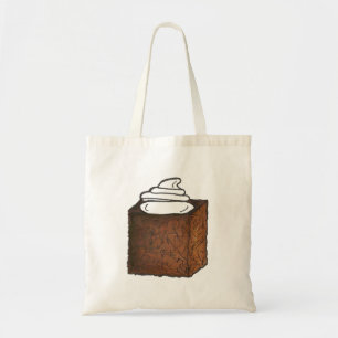 Gingerbrood Cake Slice Whipped Cream-kersttas Tote Bag