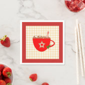 Gingerbrood Cocoa Gingham Napkins Servetten (Insitu)