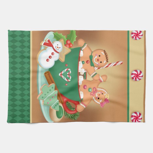 Gingerbrood Cocoa Kitchen Towel Theedoek (Horizontaal)