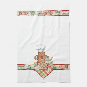 Gingerbrood Cookie Baker Chef Kitchen Towel Theedoek