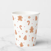 Gingerbrood Cookie-kerstbakkerij Papercup Papieren Bekers (Achterkant)