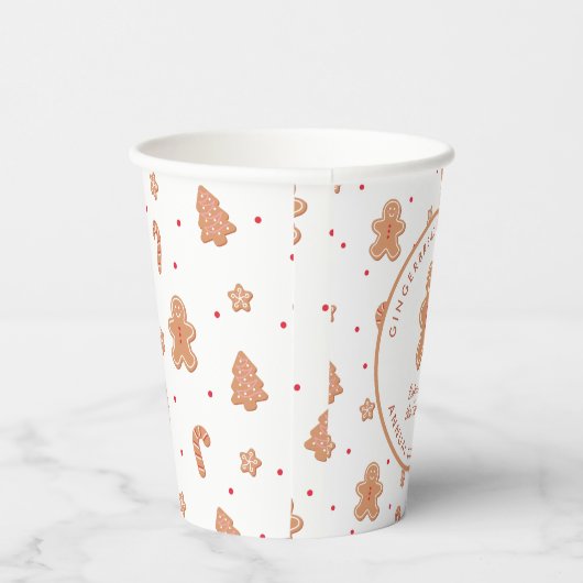 Gingerbrood Cookie-kerstbakkerij Papercup Papieren Bekers (Rechts)