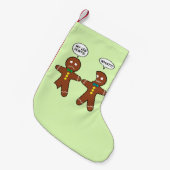 Gingerbrood Cookie-kerstHumor Kleine Kerstsok (Voorkant (Hangend))