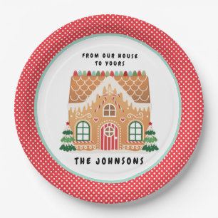 Gingerbrood Cookie   Kerstkoekjesruil Papieren Bordje