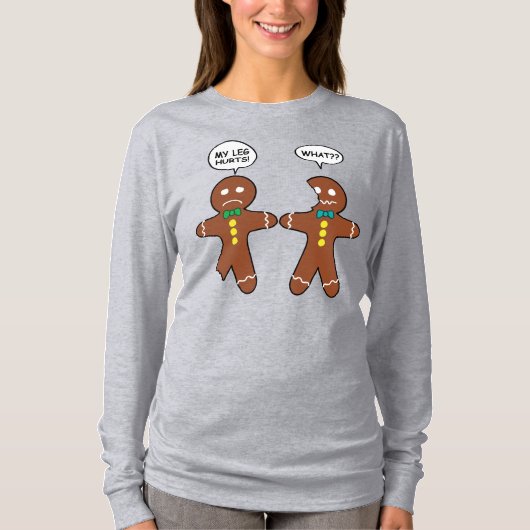 Gingerbrood Cookie Kerstmis Humor Cute T-shirt (Voorkant)