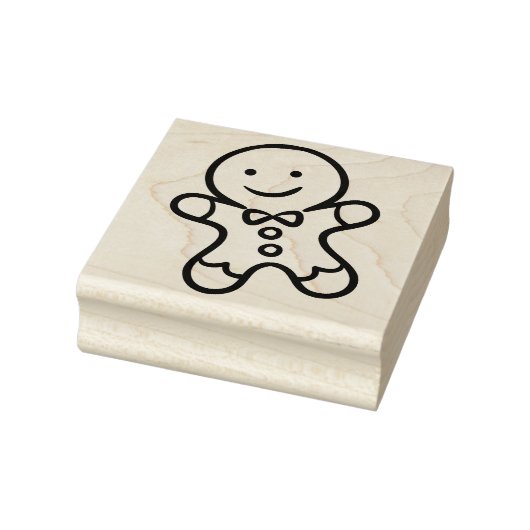 Gingerbrood Cookie Man Kerstmis Rubber Stempel (Stempel)
