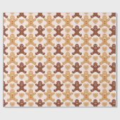 Gingerbrood Cookie Pattern Cadeaupapier (Vlak)