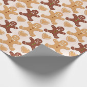 Gingerbrood Cookie Pattern Cadeaupapier (Hoek)