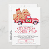 Gingerbrood Cookie Red Truck Cookie Briefkaart (Voorkant / Achterkant)