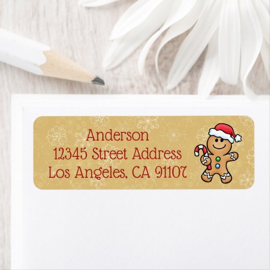 Gingerbrood Cookie Return Address Label (Insitu)