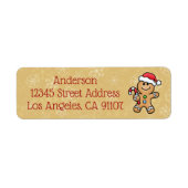 Gingerbrood Cookie Return Address Label (Voorkant)