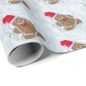 Gingerbrood Cookie Snow Angel Cadeaupapier (Rol Hoek)