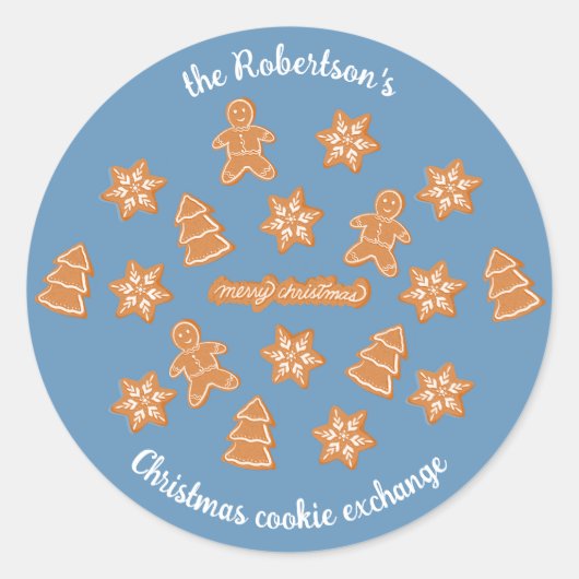 Gingerbrood Cookies Classic Round Sticker (Voorkant)