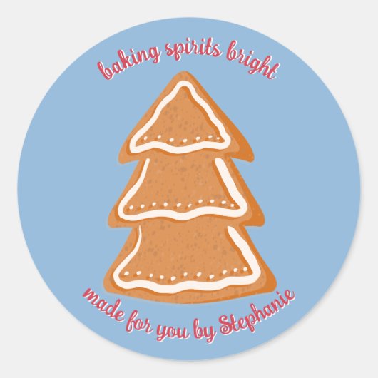 Gingerbrood Cookies Classic Round Sticker (Voorkant)