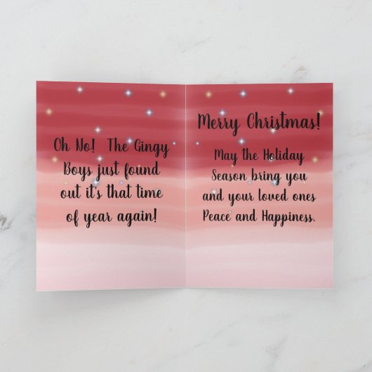 Gingerbrood Cookies Holiday-kaart Kaart (Binnen)