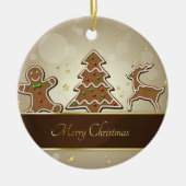 GingerBrood Cookies Keramisch Ornament (Voorkant)