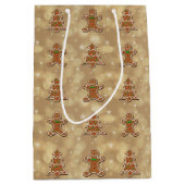Gingerbrood Cookies Pattern Medium Cadeauzakje (Voorkant)