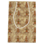 Gingerbrood Cookies Pattern Medium Cadeauzakje (Achterkant)