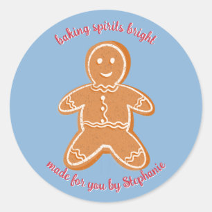 GingerBrood Cookies Ronde Sticker